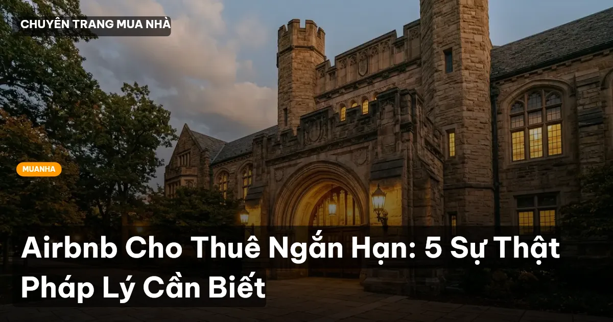 Airbnb Cho Thuê Ngắn Hạn: 5 Sự Thật Pháp Lý Cần Biết