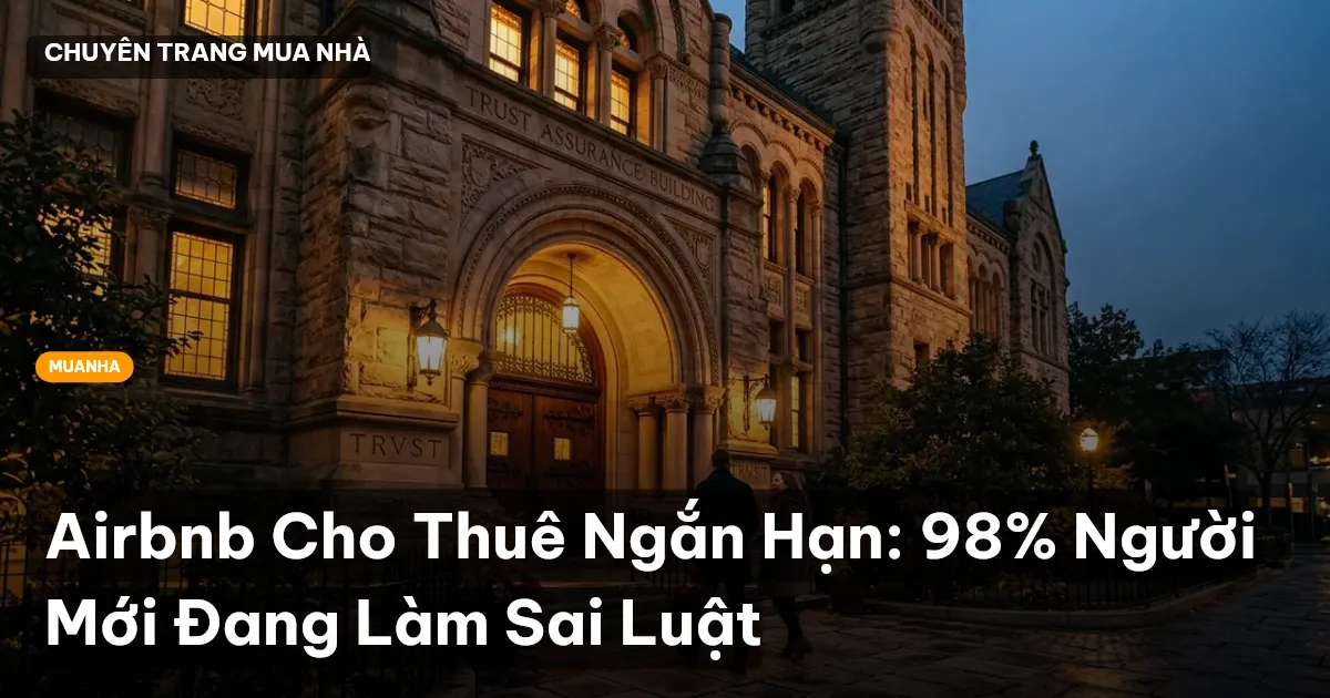 Airbnb Cho Thuê Ngắn Hạn: 98% Người Mới Đang Làm Sai Luật