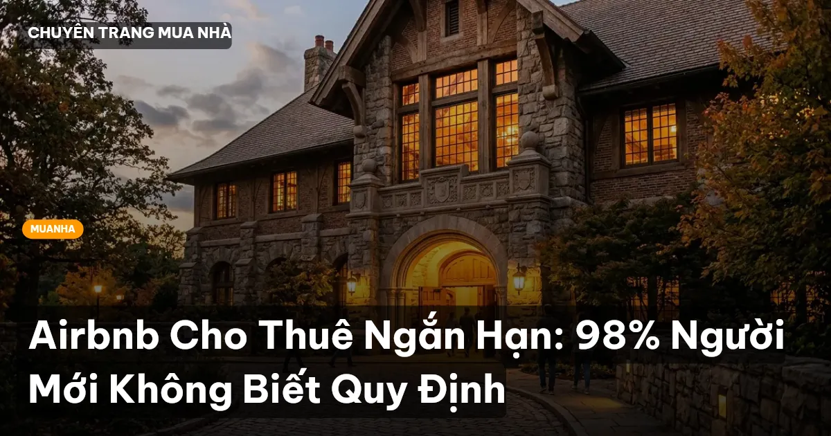 Airbnb Cho Thuê Ngắn Hạn: 98% Người Mới Không Biết Quy Định
