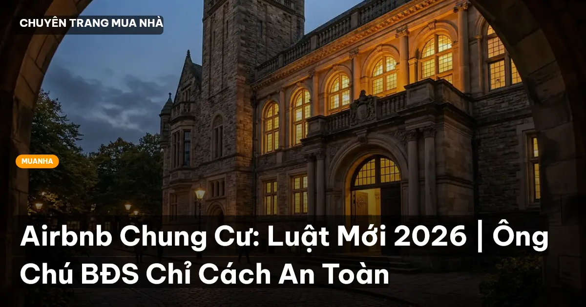 Airbnb Chung Cư: Luật Mới 2026 | Ông Chú BĐS Chỉ Cách An Toàn