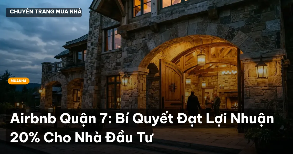Airbnb Quận 7: Bí Quyết Đạt Lợi Nhuận 20% Cho Nhà Đầu Tư