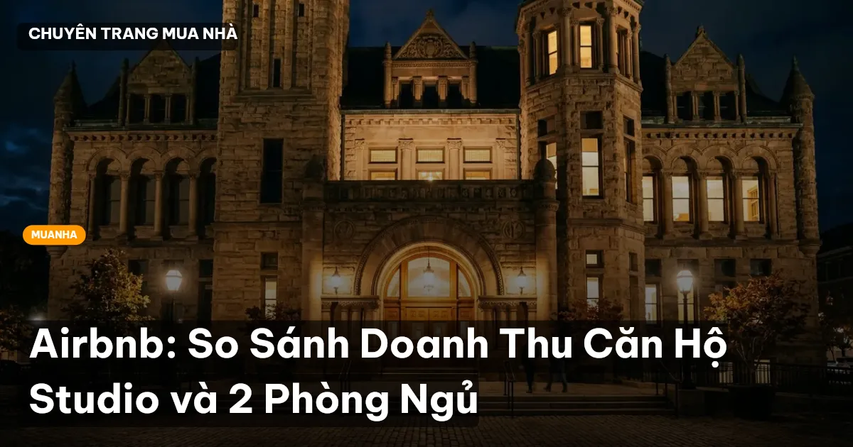 Airbnb: So Sánh Doanh Thu Căn Hộ Studio và 2 Phòng Ngủ