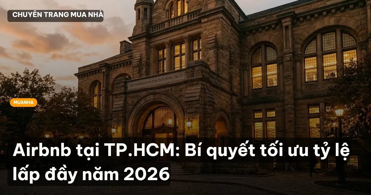 Airbnb tại TP.HCM: Bí quyết tối ưu tỷ lệ lấp đầy năm 2026
