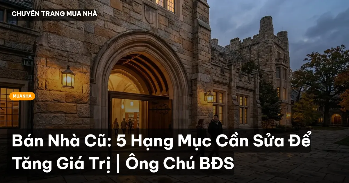Bán Nhà Cũ: 5 Hạng Mục Cần Sửa Để Tăng Giá Trị | Ông Chú BĐS