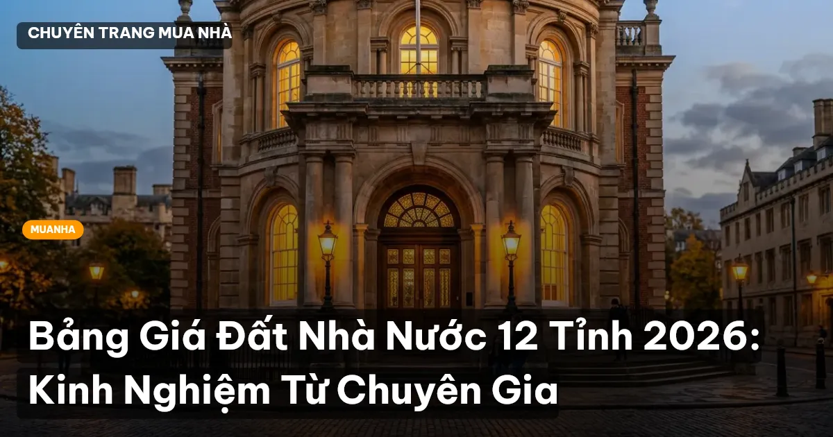 Bảng Giá Đất Nhà Nước 12 Tỉnh 2026: Kinh Nghiệm Từ Chuyên Gia