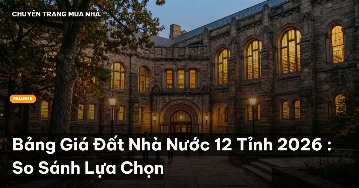 Bảng Giá Đất Nhà Nước 12 Tỉnh 2026 : So Sánh Lựa Chọn