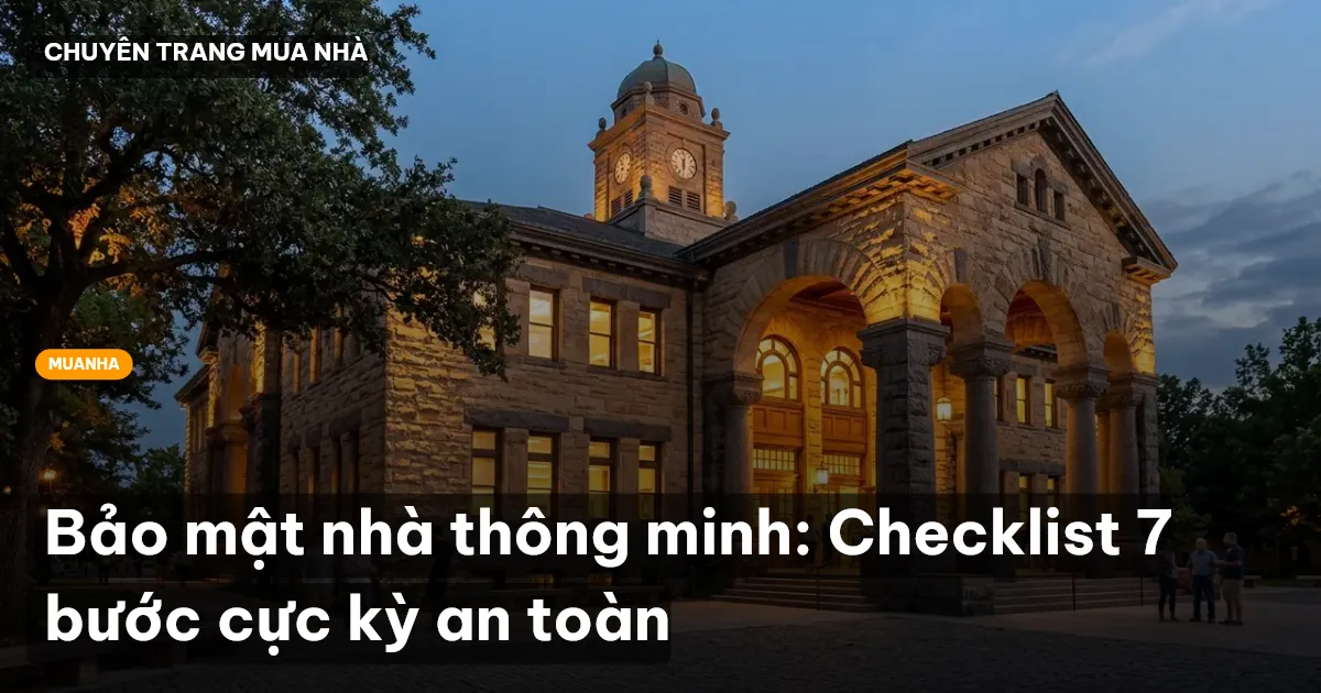 Bảo mật nhà thông minh: Checklist 7 bước cực kỳ an toàn