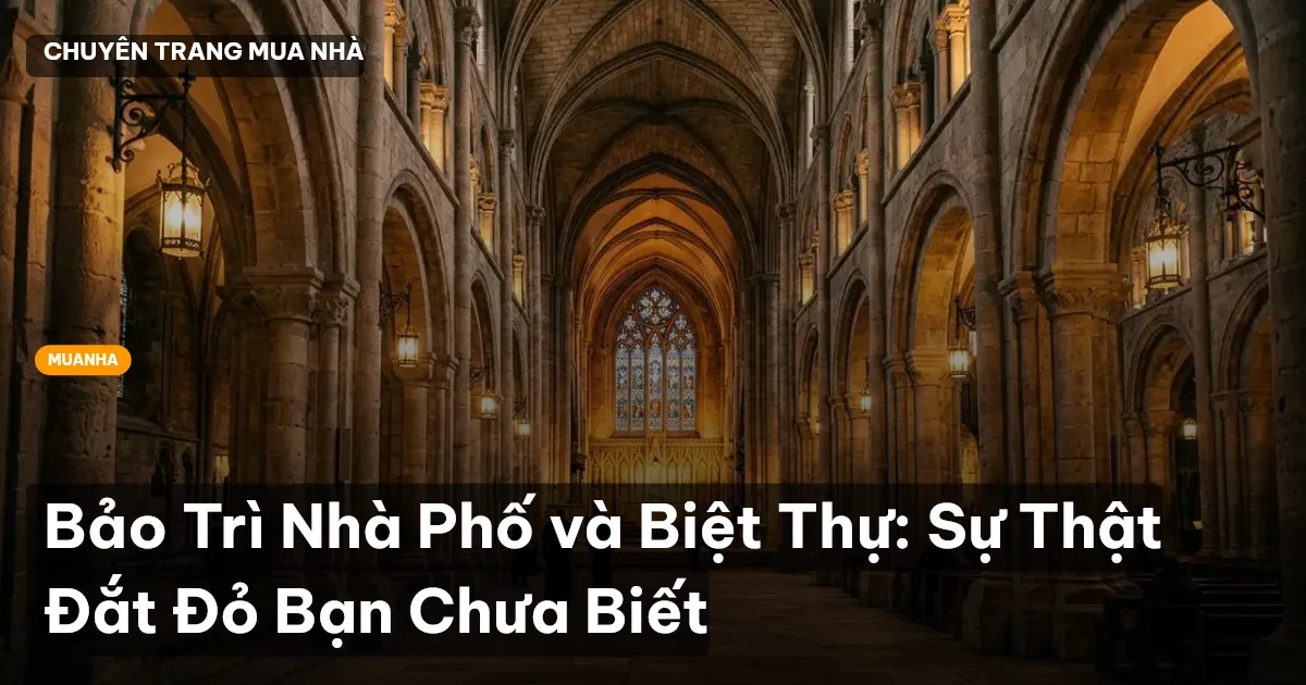 Bảo Trì Nhà Phố và Biệt Thự: Sự Thật Đắt Đỏ Bạn Chưa Biết