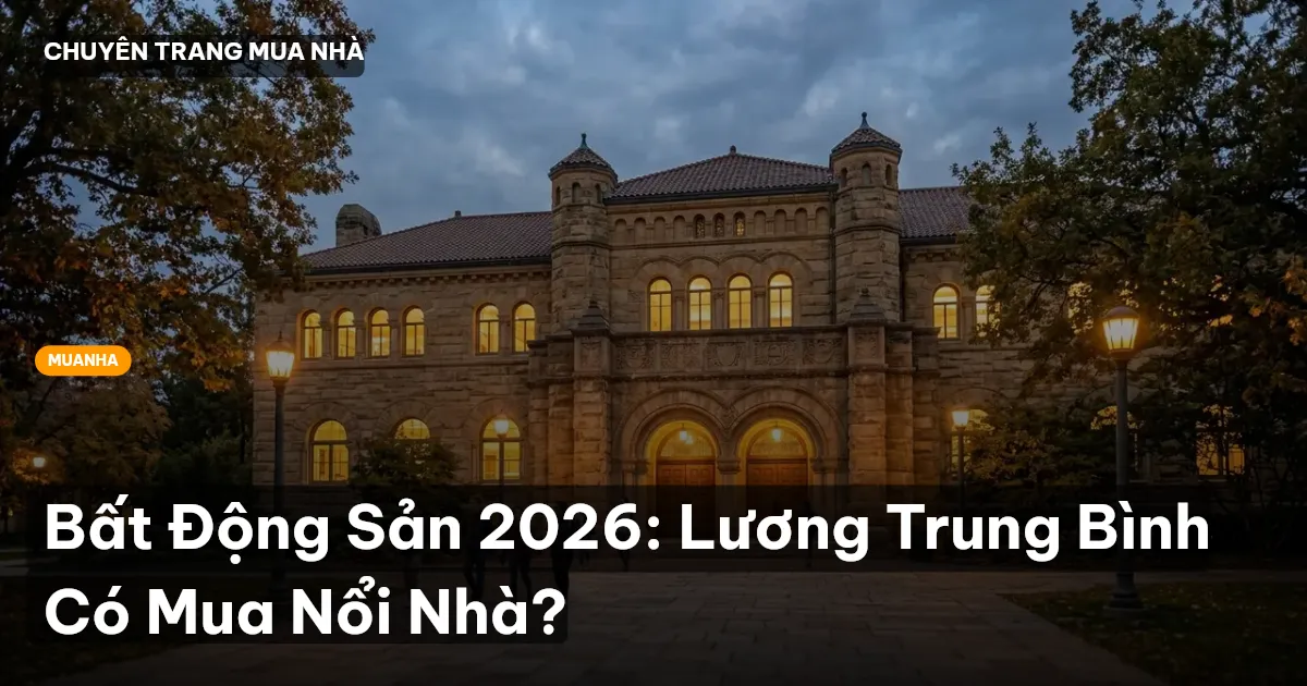 Bất Động Sản 2026: Lương Trung Bình Có Mua Nổi Nhà?