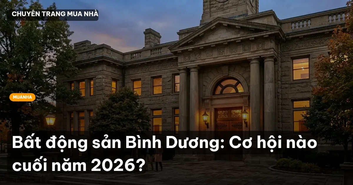 Bất động sản Bình Dương: Cơ hội nào cuối năm 2026?