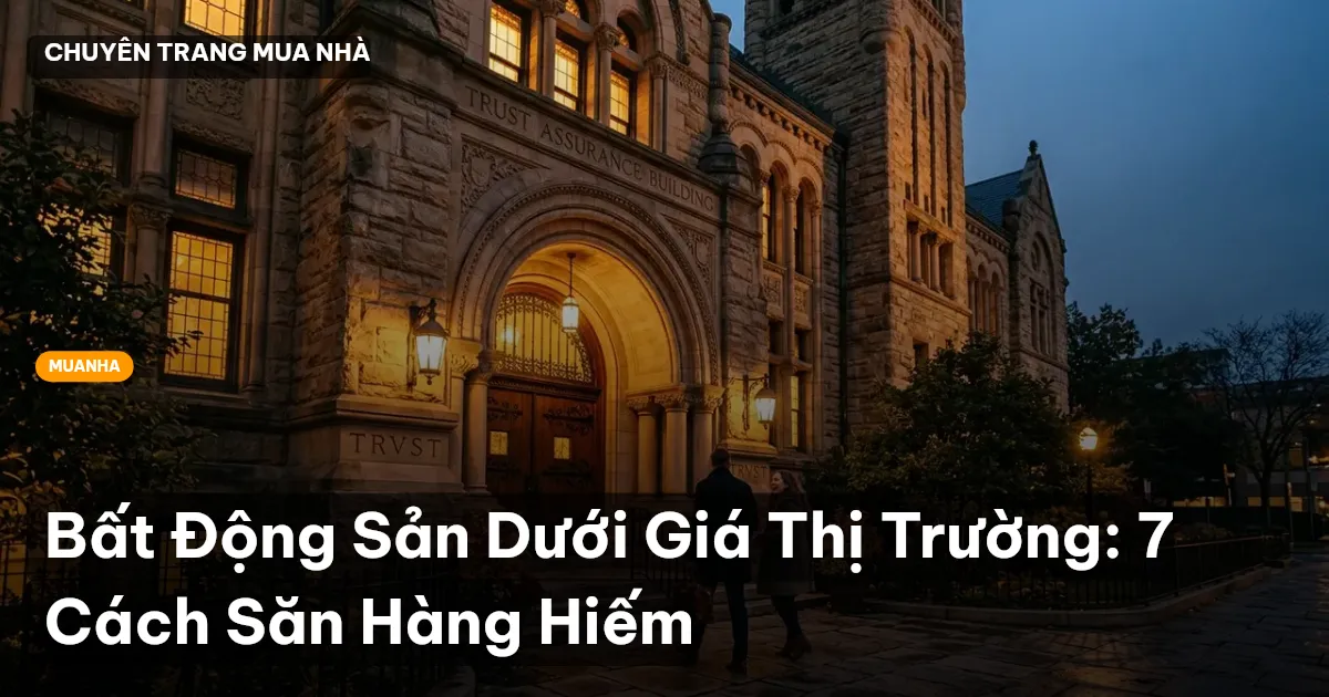 Bất Động Sản Dưới Giá Thị Trường: 7 Cách Săn Hàng Hiếm