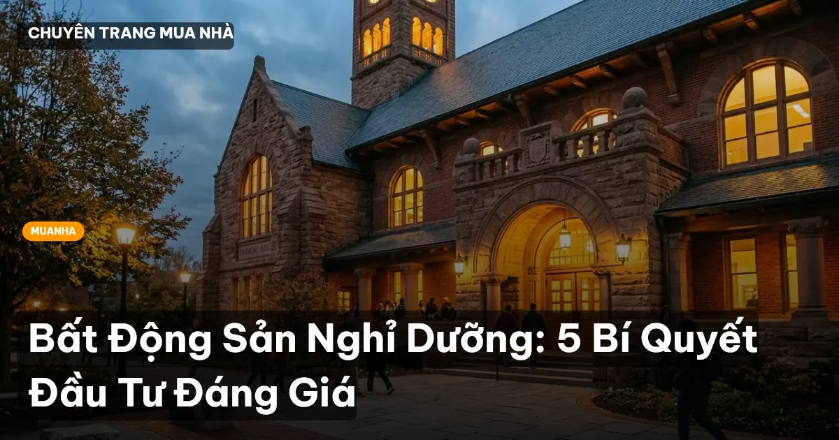 Bất Động Sản Nghỉ Dưỡng: 5 Bí Quyết Đầu Tư Đáng Giá