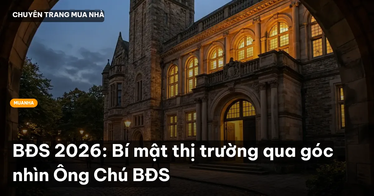 BĐS 2026: Bí mật thị trường qua góc nhìn Ông Chú BĐS