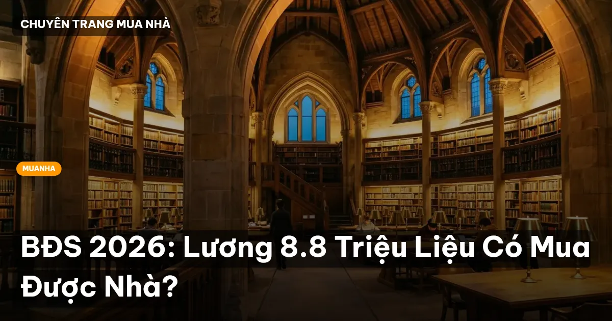 BĐS 2026: Lương 8.8 Triệu Liệu Có Mua Được Nhà?