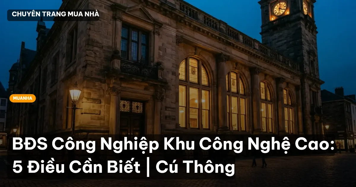 BĐS Công Nghiệp Khu Công Nghệ Cao: 5 Điều Cần Biết | Cú Thông