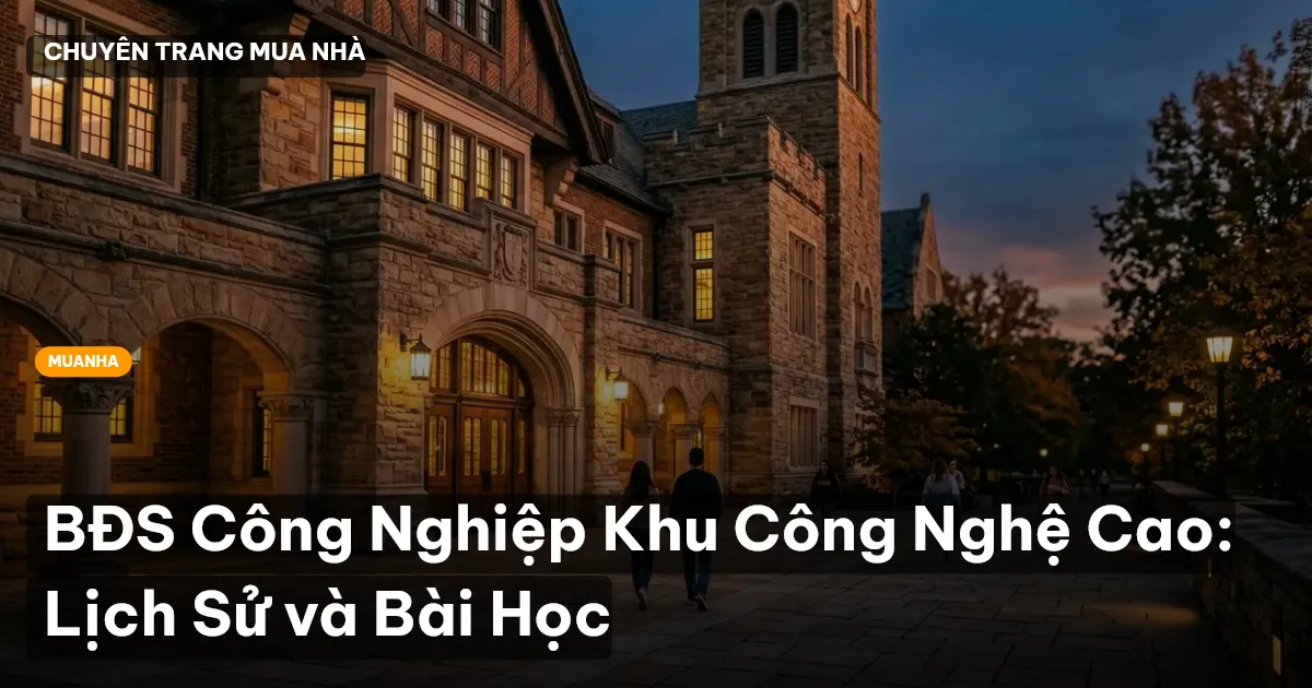 BĐS Công Nghiệp Khu Công Nghệ Cao: Lịch Sử và Bài Học