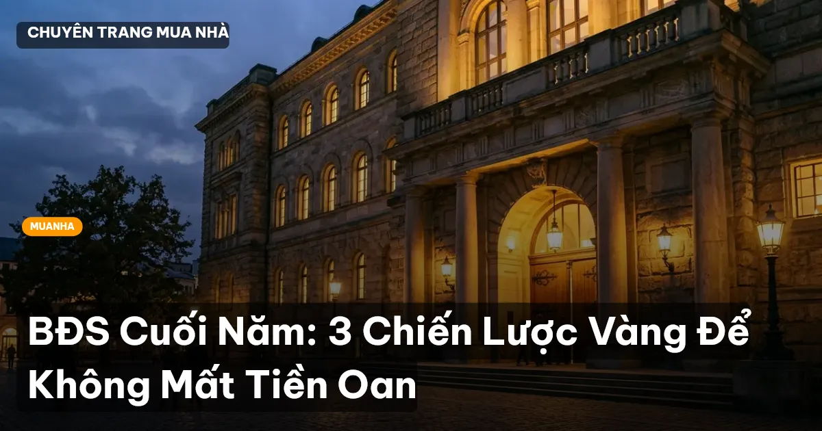 BĐS Cuối Năm: 3 Chiến Lược Vàng Để Không Mất Tiền Oan