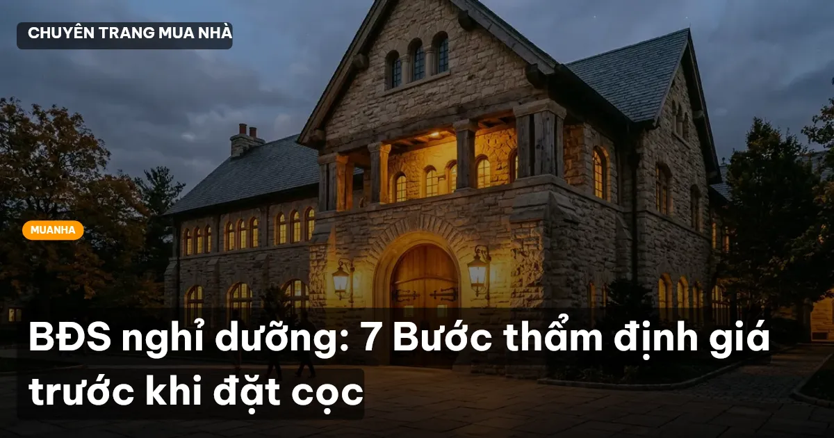 BĐS nghỉ dưỡng: 7 Bước thẩm định giá trước khi đặt cọc