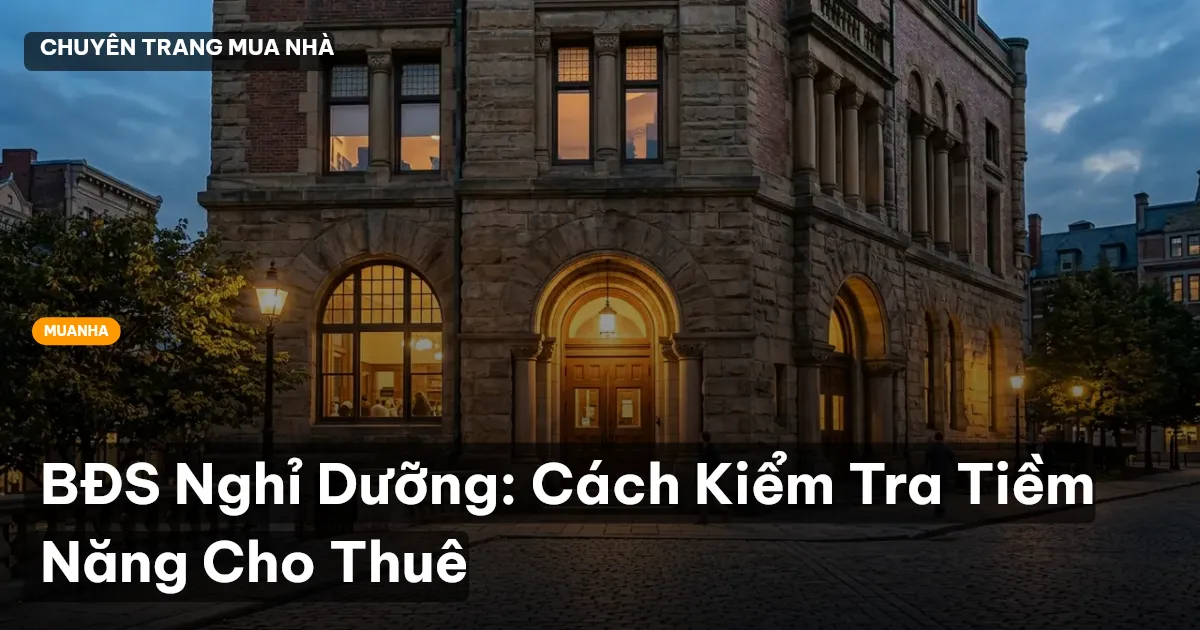 BĐS Nghỉ Dưỡng: Cách Kiểm Tra Tiềm Năng Cho Thuê
