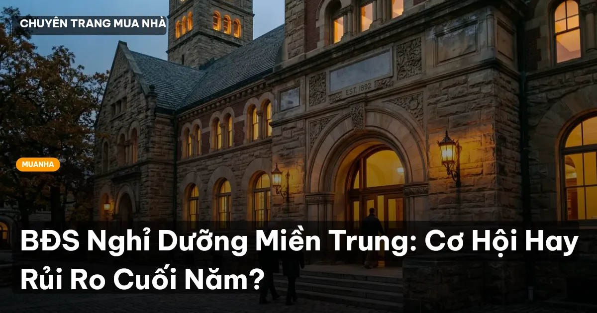 BĐS Nghỉ Dưỡng Miền Trung: Cơ Hội Hay Rủi Ro Cuối Năm?