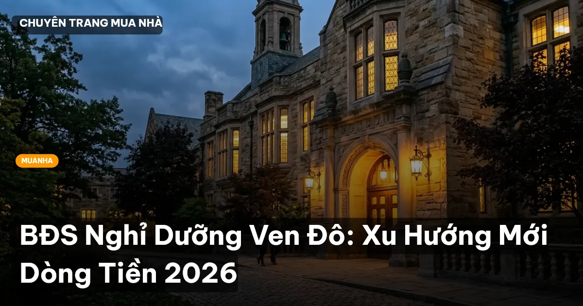 BĐS Nghỉ Dưỡng Ven Đô: Xu Hướng Mới Dòng Tiền 2026