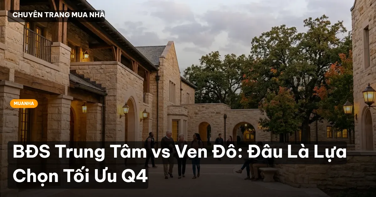 BĐS Trung Tâm vs Ven Đô: Đâu Là Lựa Chọn Tối Ưu Q4