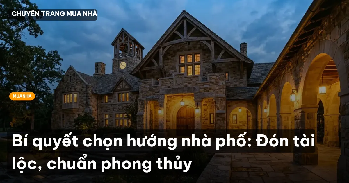 Bí quyết chọn hướng nhà phố: Đón tài lộc, chuẩn phong thủy
