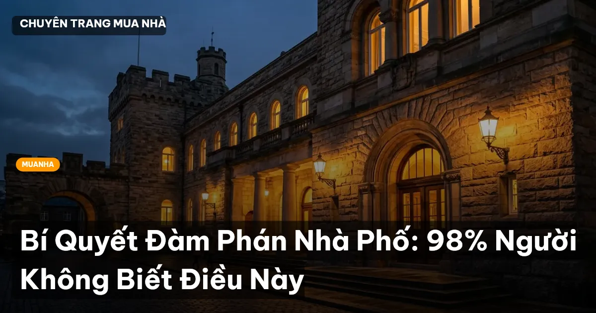 Bí Quyết Đàm Phán Nhà Phố: 98% Người Không Biết Điều Này