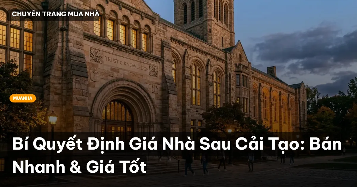 Bí Quyết Định Giá Nhà Sau Cải Tạo: Bán Nhanh & Giá Tốt