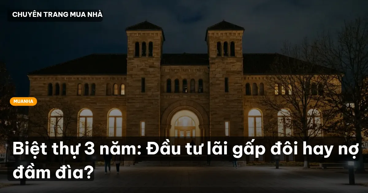 Biệt thự 3 năm: Đầu tư lãi gấp đôi hay nợ đầm đìa?