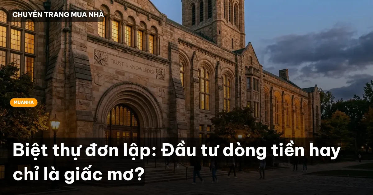 Biệt thự đơn lập: Đầu tư dòng tiền hay chỉ là giấc mơ?