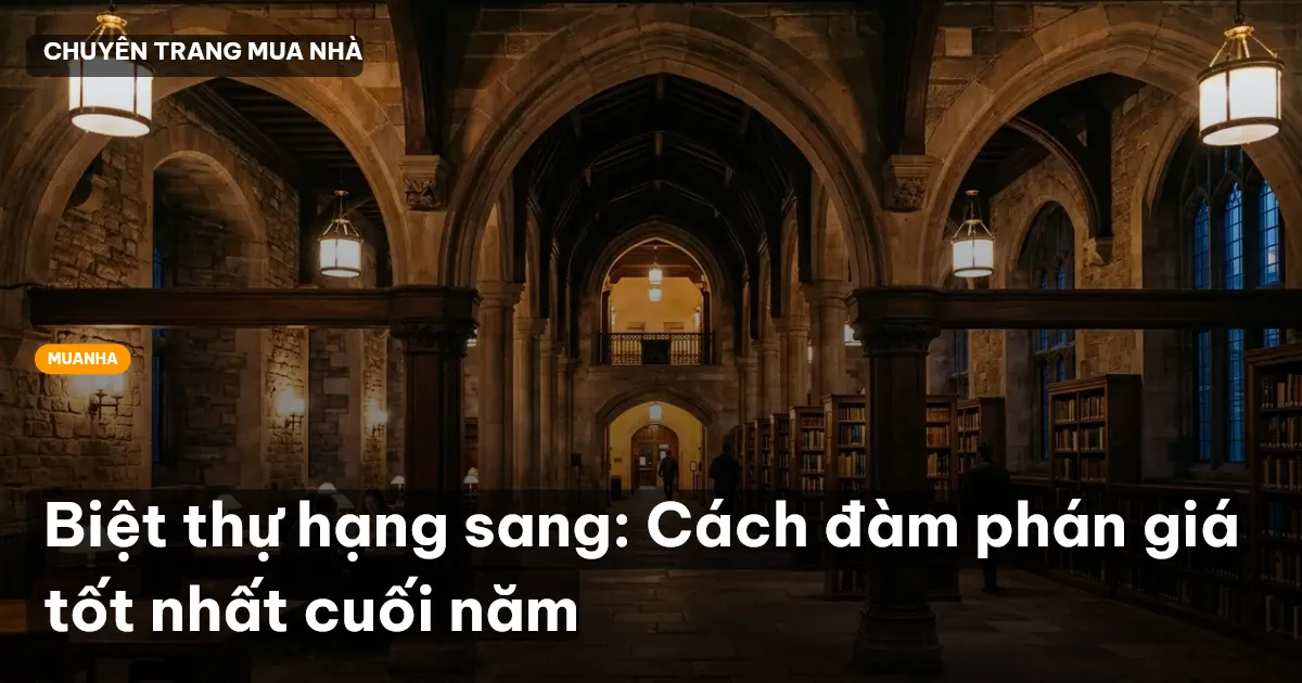 Biệt thự hạng sang: Cách đàm phán giá tốt nhất cuối năm