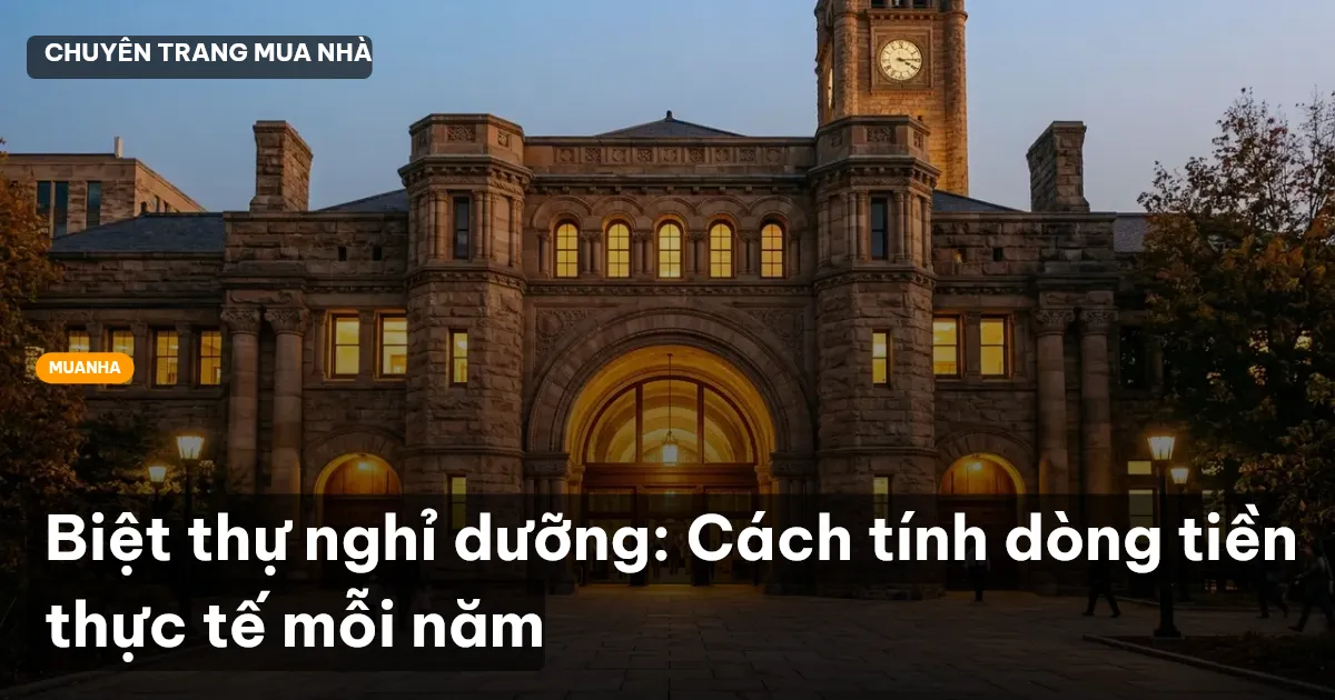 Biệt thự nghỉ dưỡng: Cách tính dòng tiền thực tế mỗi năm