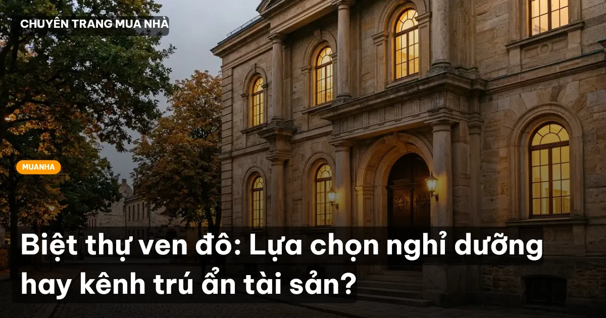 Biệt thự ven đô: Lựa chọn nghỉ dưỡng hay kênh trú ẩn tài sản?