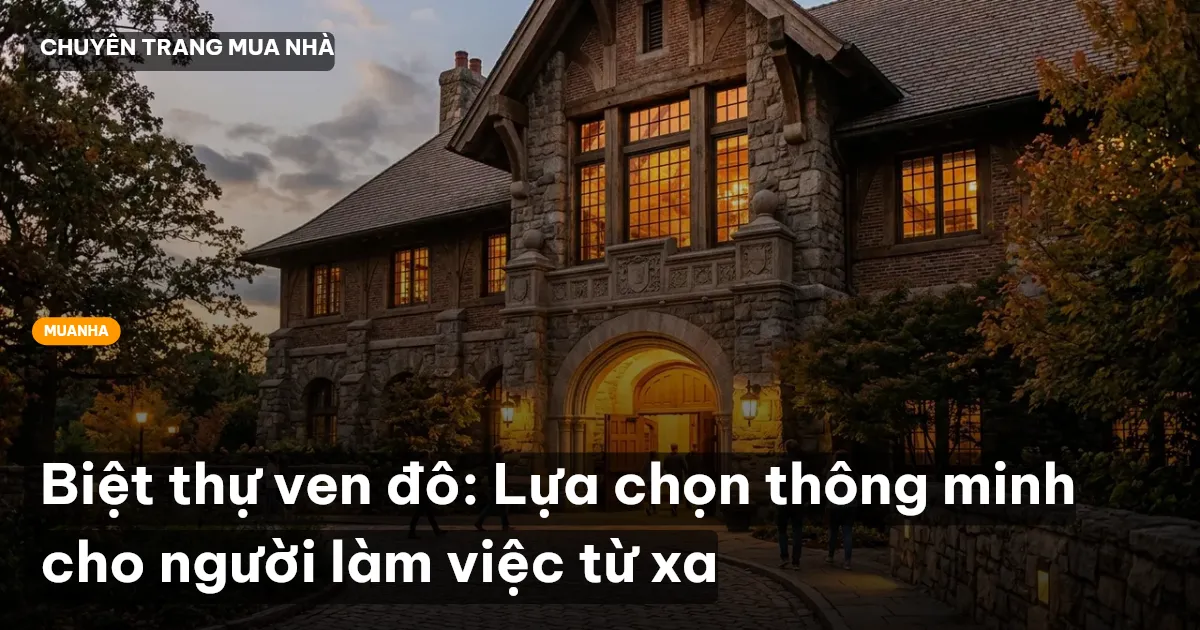 Biệt thự ven đô: Lựa chọn thông minh cho người làm việc từ xa