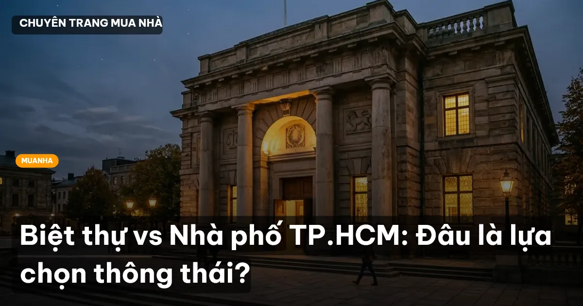 Biệt thự vs Nhà phố TP.HCM: Đâu là lựa chọn thông thái?