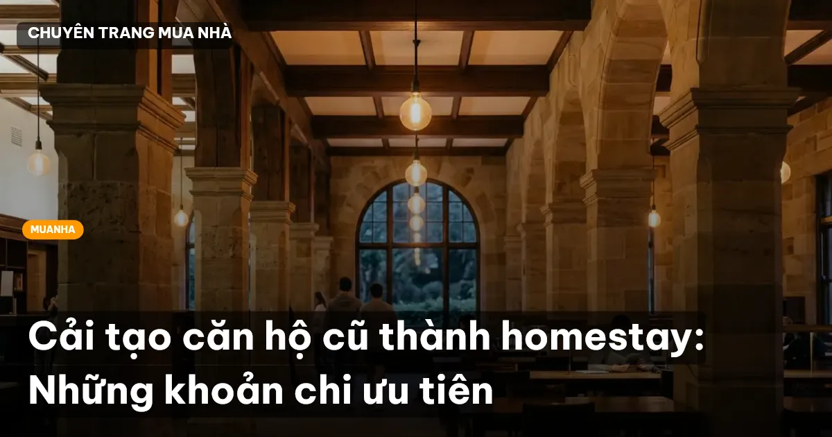 Cải tạo căn hộ cũ thành homestay: Những khoản chi ưu tiên