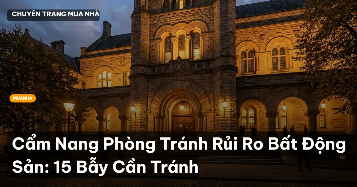 Cẩm Nang Phòng Tránh Rủi Ro Bất Động Sản: 15 Bẫy Cần Tránh