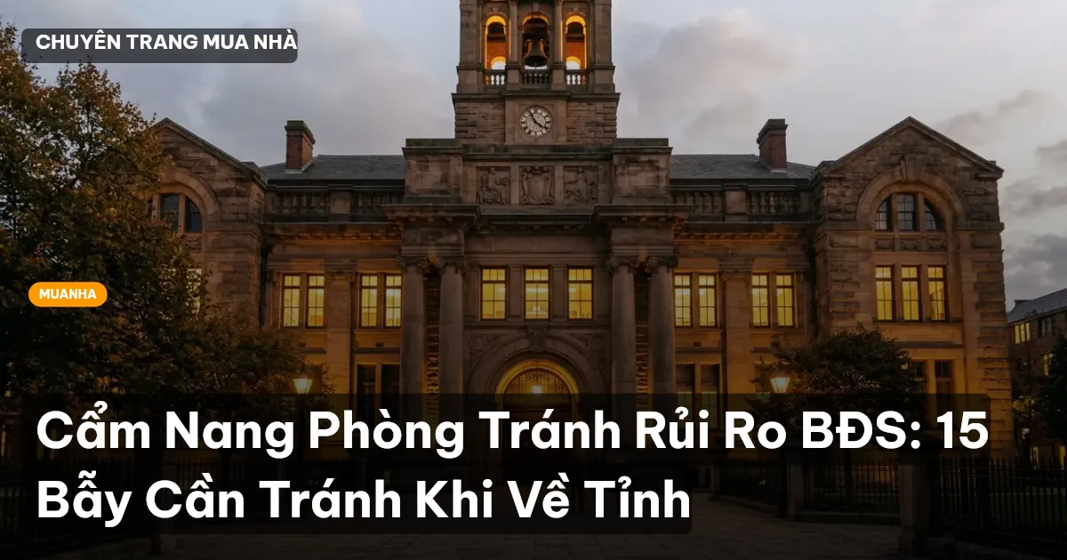 Cẩm Nang Phòng Tránh Rủi Ro BĐS: 15 Bẫy Cần Tránh Khi Về Tỉnh