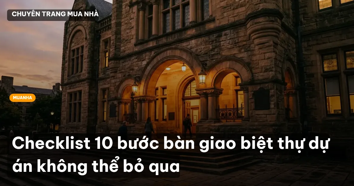 bàn giao biệt thự