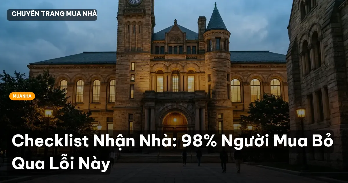 checklist nhận nhà