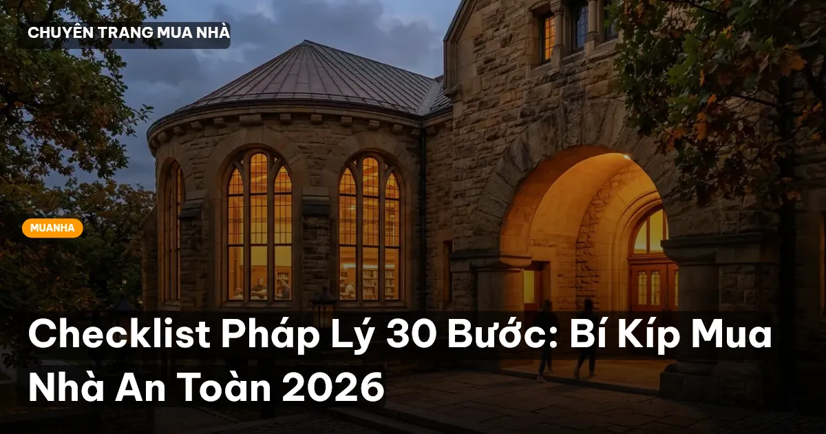 Checklist Pháp Lý 30 Bước: Bí Kíp Mua Nhà An Toàn 2026