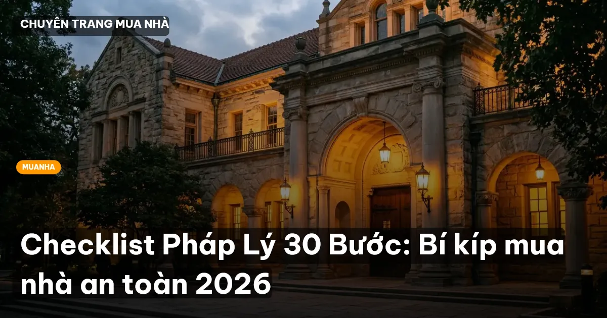 Checklist Pháp Lý 30 Bước: Bí kíp mua nhà an toàn 2026