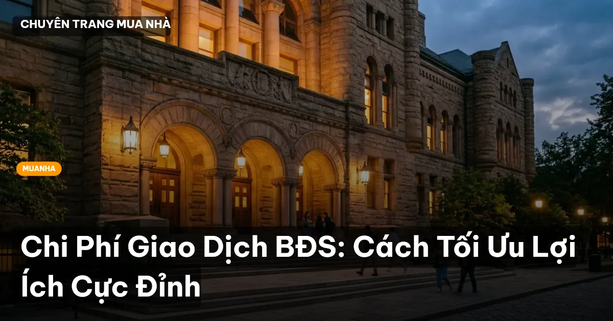 chi phí giao dịch bđs