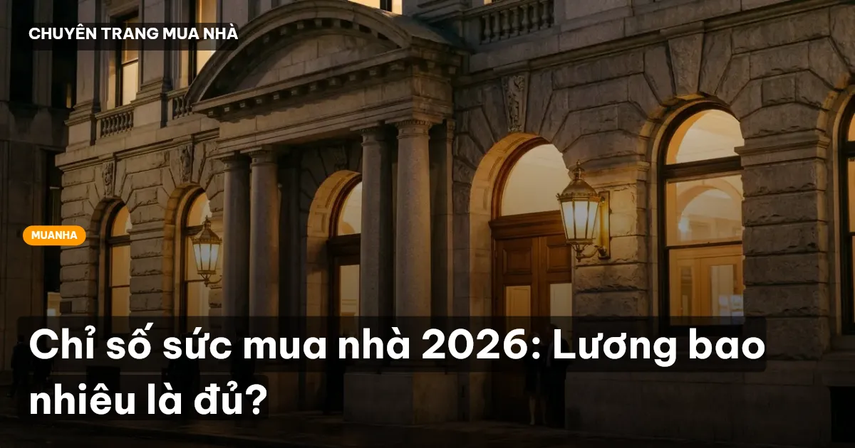Chỉ số sức mua nhà 2026: Lương bao nhiêu là đủ?