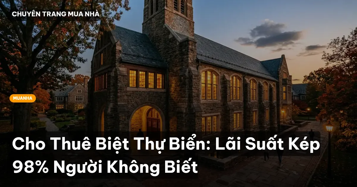 Cho Thuê Biệt Thự Biển: Lãi Suất Kép 98% Người Không Biết