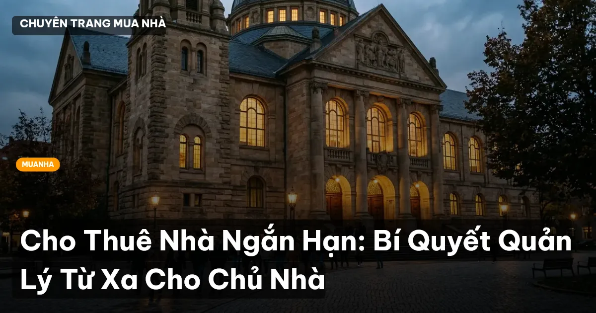 Cho Thuê Nhà Ngắn Hạn: Bí Quyết Quản Lý Từ Xa Cho Chủ Nhà