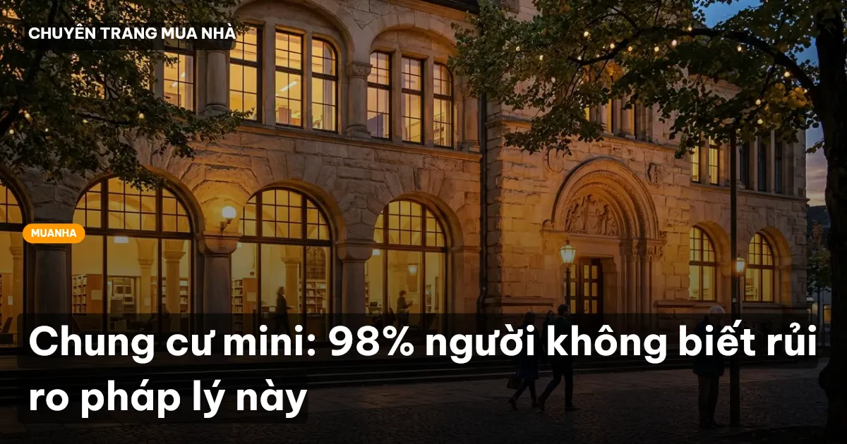 Chung cư mini: 98% người không biết rủi ro pháp lý này