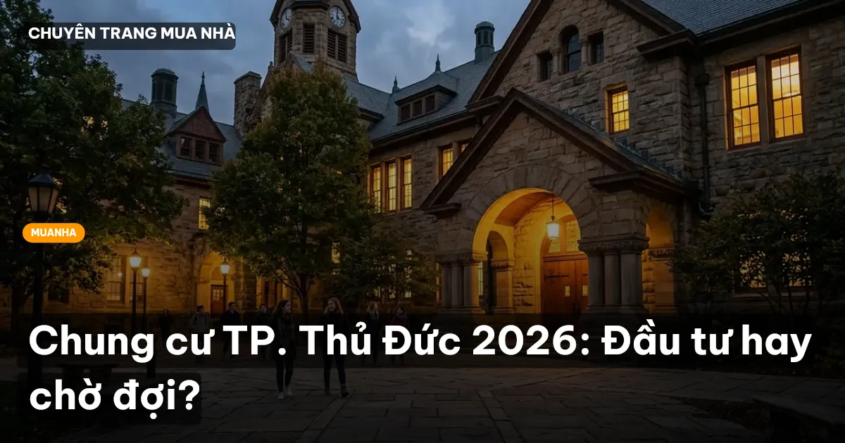 Chung cư TP. Thủ Đức 2026: Đầu tư hay chờ đợi?