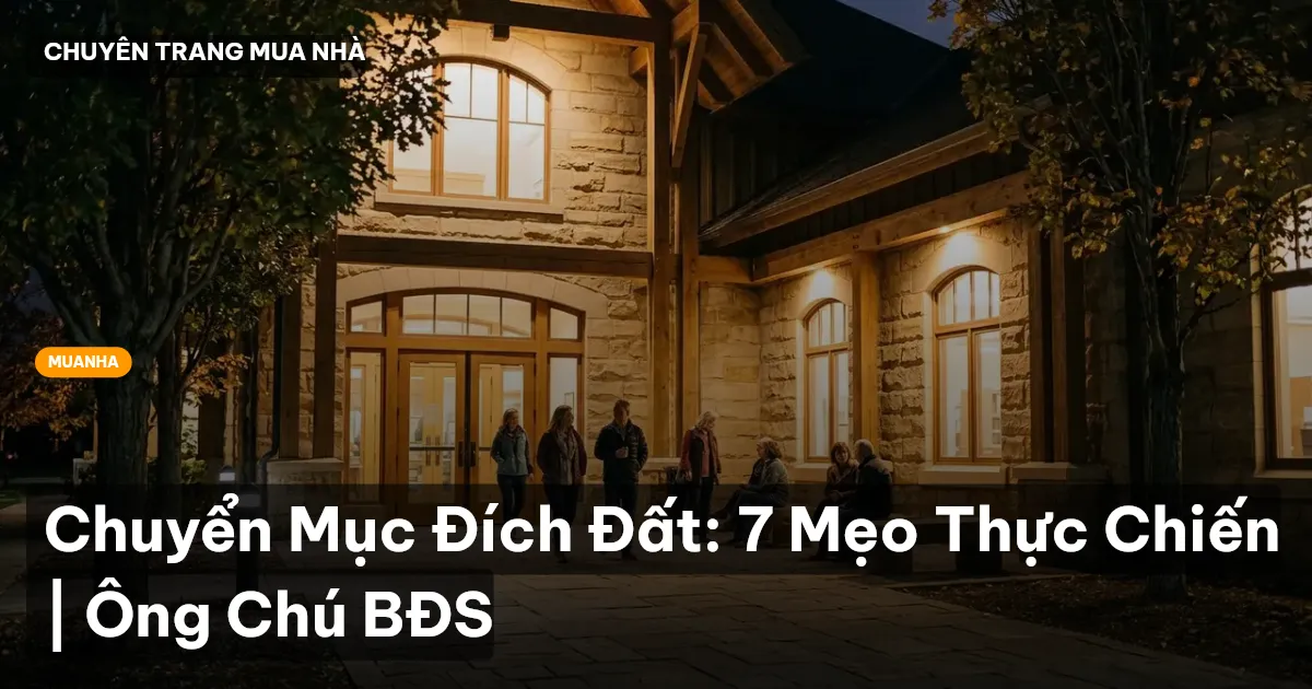 Chuyển Mục Đích Đất: 7 Mẹo Thực Chiến | Ông Chú BĐS